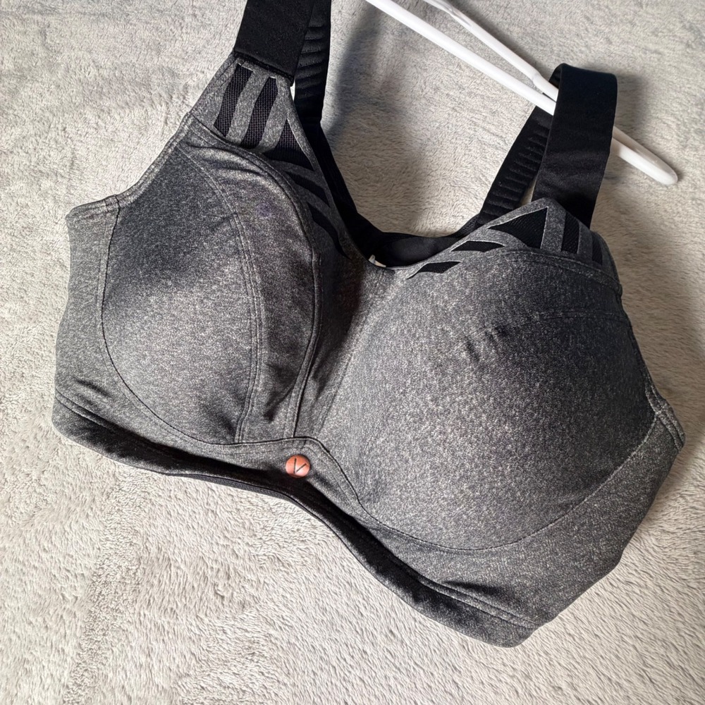 Livi Active Lane Bryant High Impact Underwire Sports Bra Gray 44C